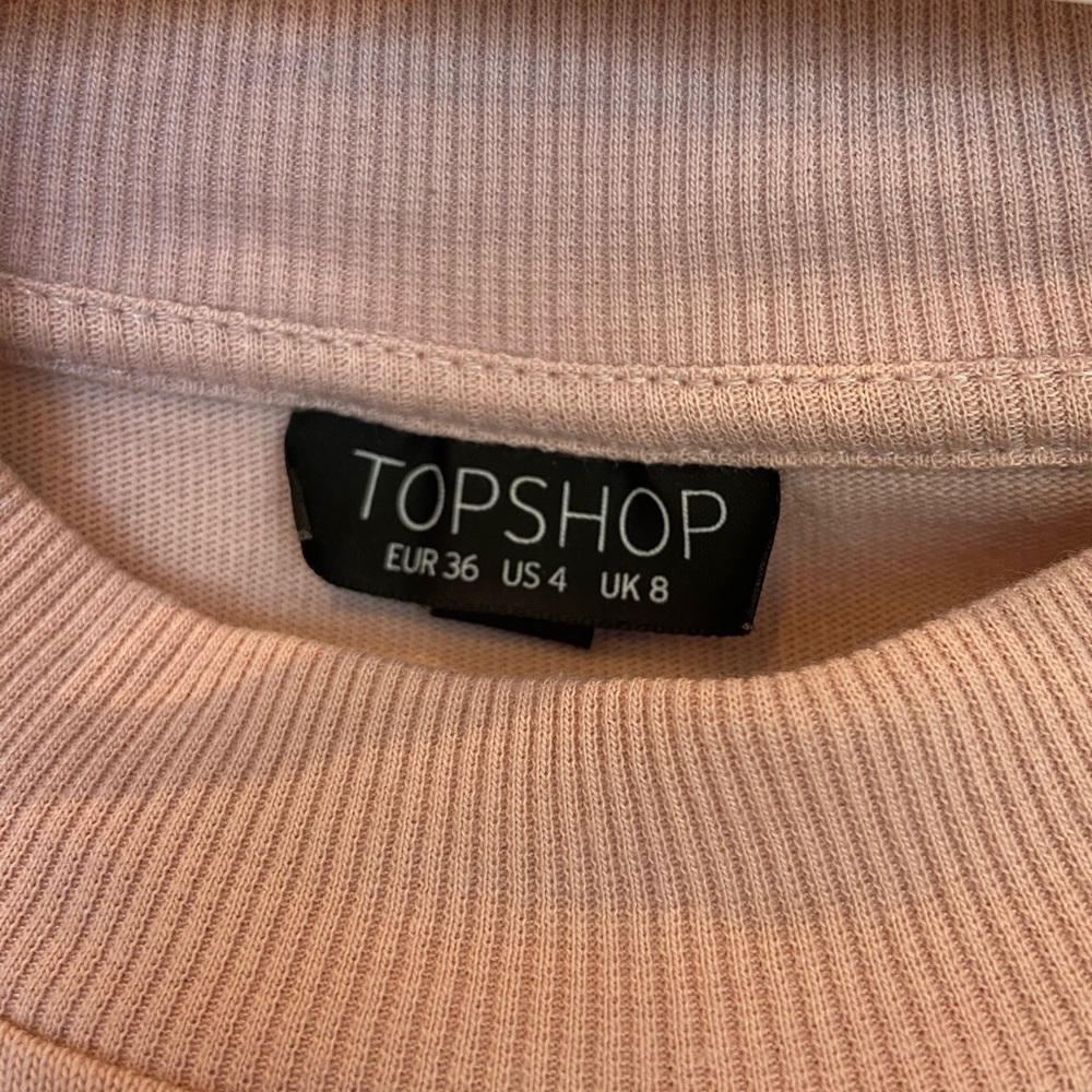 TOPSHOP Pink Ruffle Sweatshirt - Picture 3 of 3
